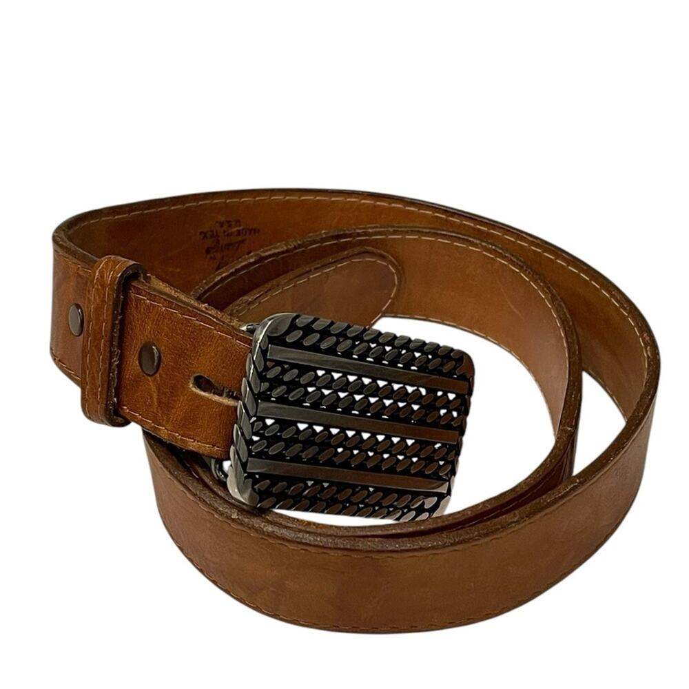 TONY LAMA Men's Brown Leather Belt Sz:34